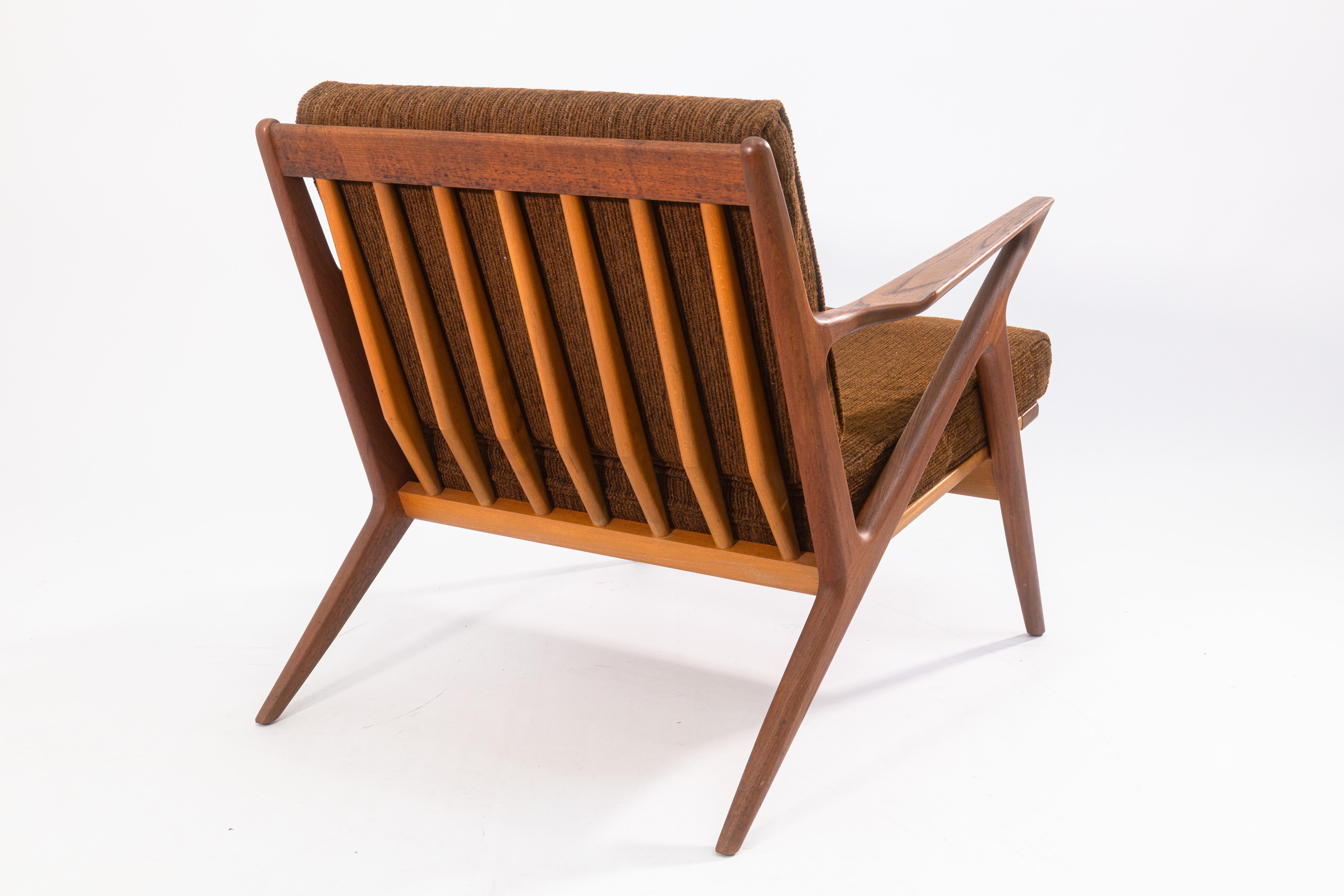 Pair of Vintage 1960s Poul Jensen for Selig Z Danish Teak Wood Accent Armchairs For Sale 10