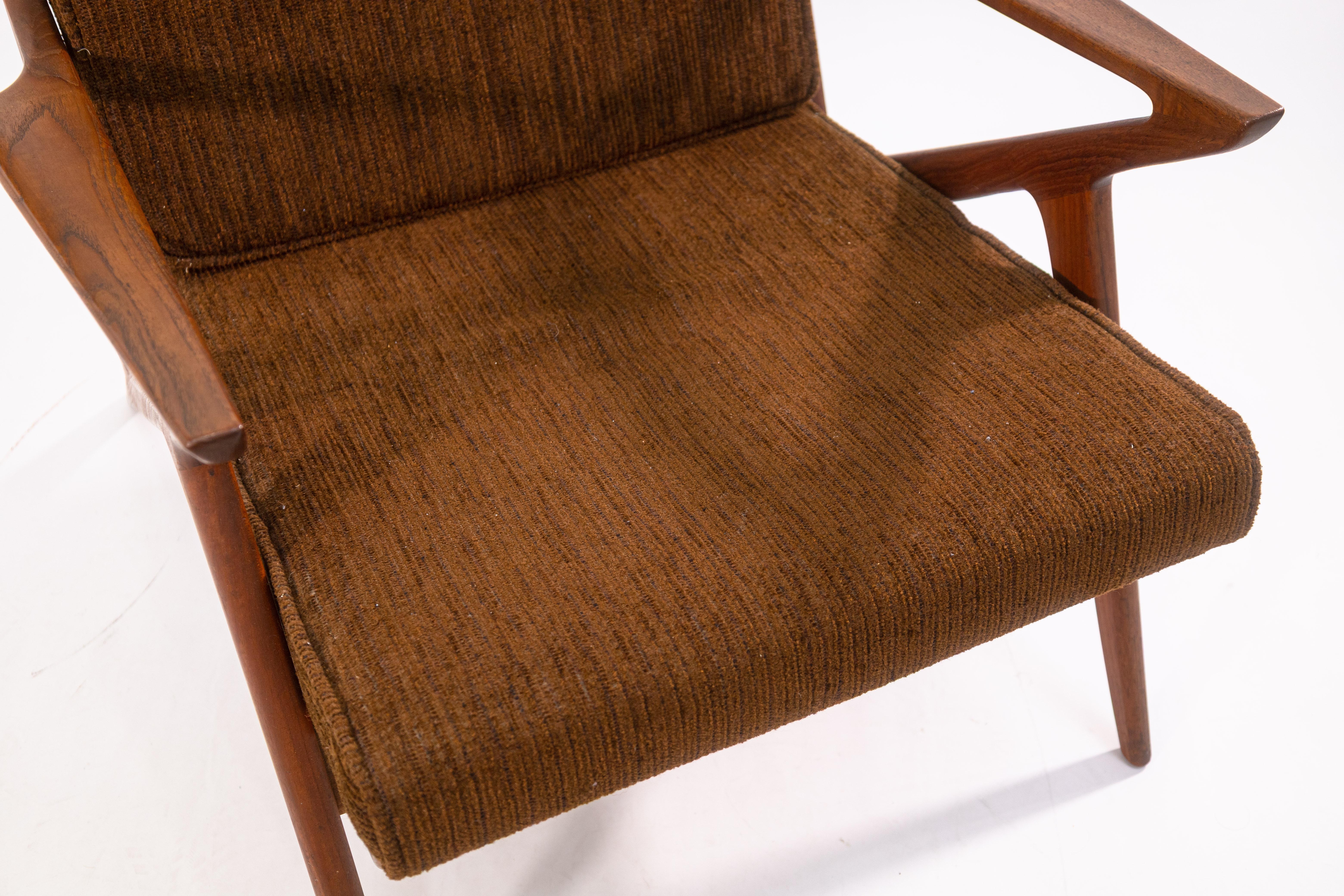 Pair of Vintage 1960s Poul Jensen for Selig Z Danish Teak Wood Accent Armchairs For Sale 12