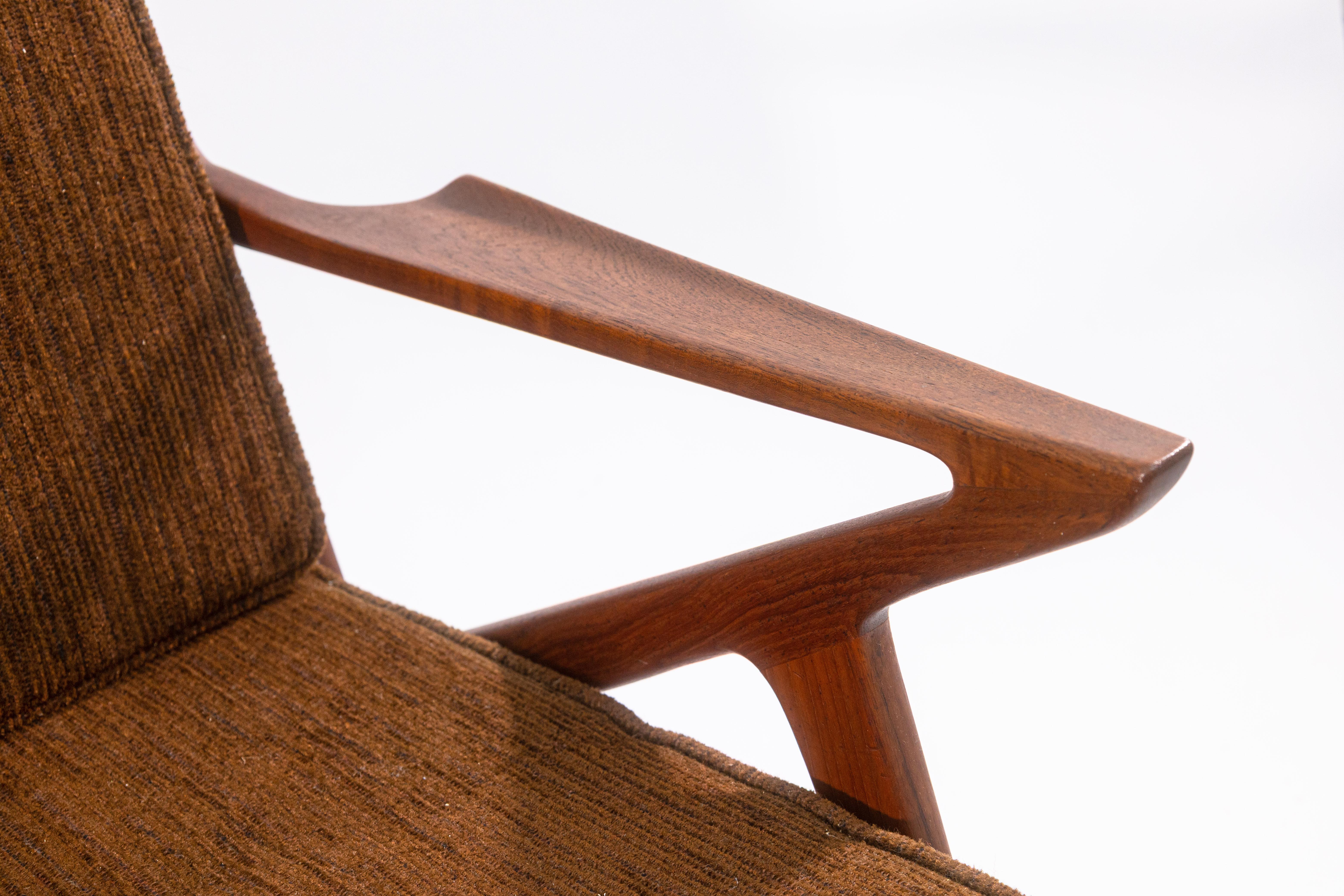 Pair of Vintage 1960s Poul Jensen for Selig Z Danish Teak Wood Accent Armchairs For Sale 13