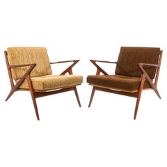 Coppia di poltrone d'epoca anni '60 Poul Jensen per Selig Z in legno di teak danese