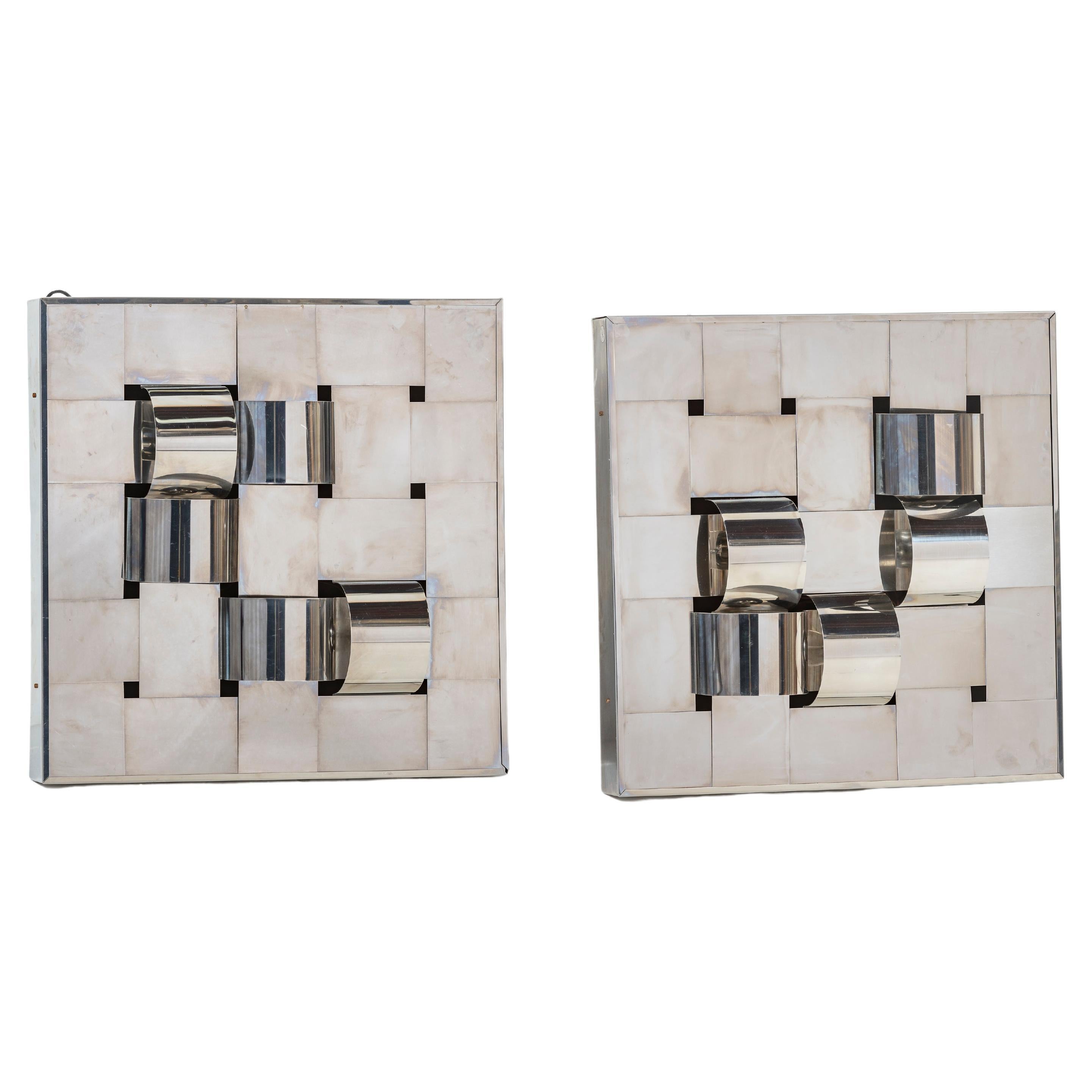 Pair of Vintage 1970s Italian Sconces by Salvi for Reggiani For Sale