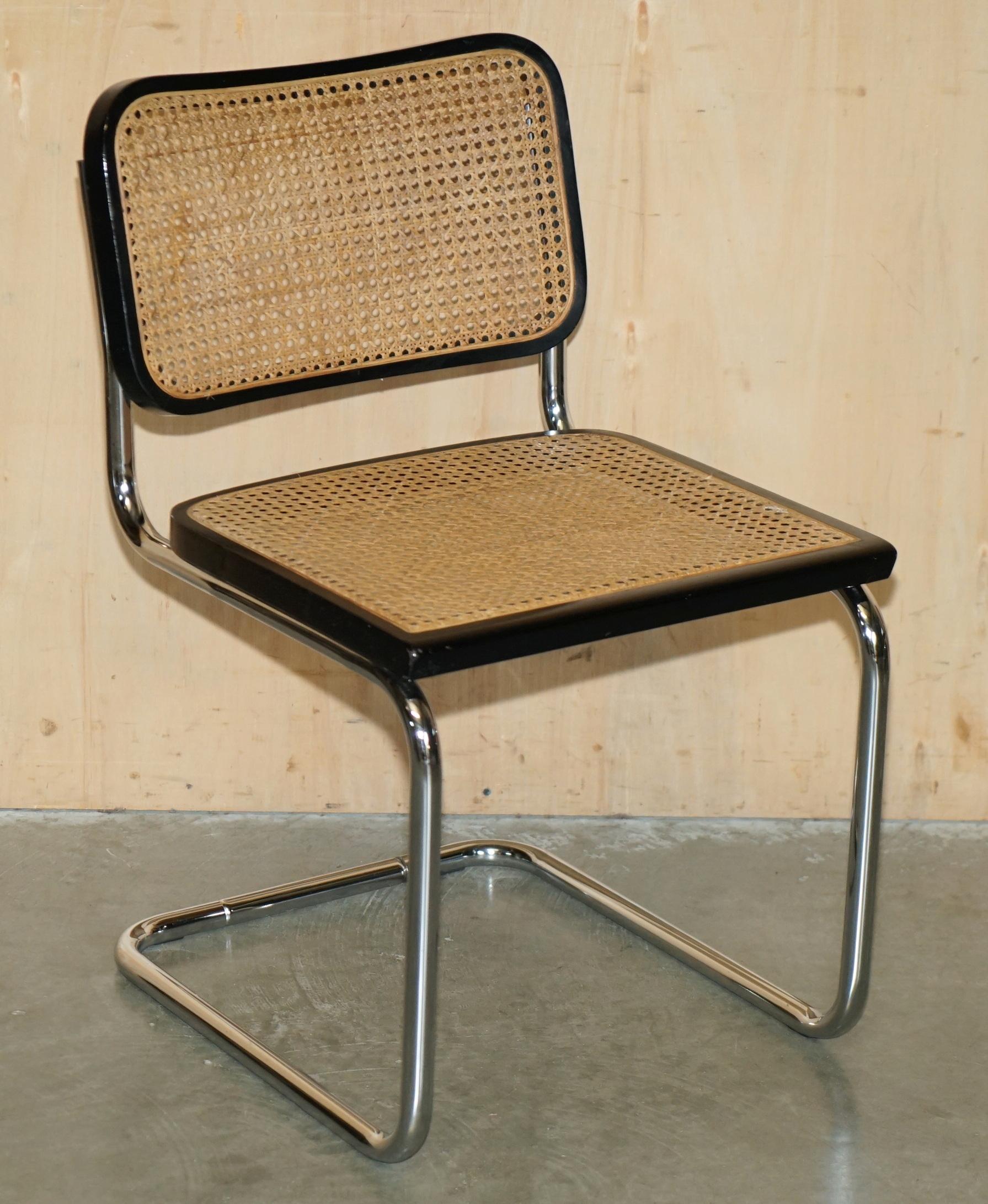 Pärchen VINTAGE 1987 MADE IN ITALY STAMPED MARCEL BREUER CESCA KNOLL B32 CHAIRs (Handgefertigt) im Angebot