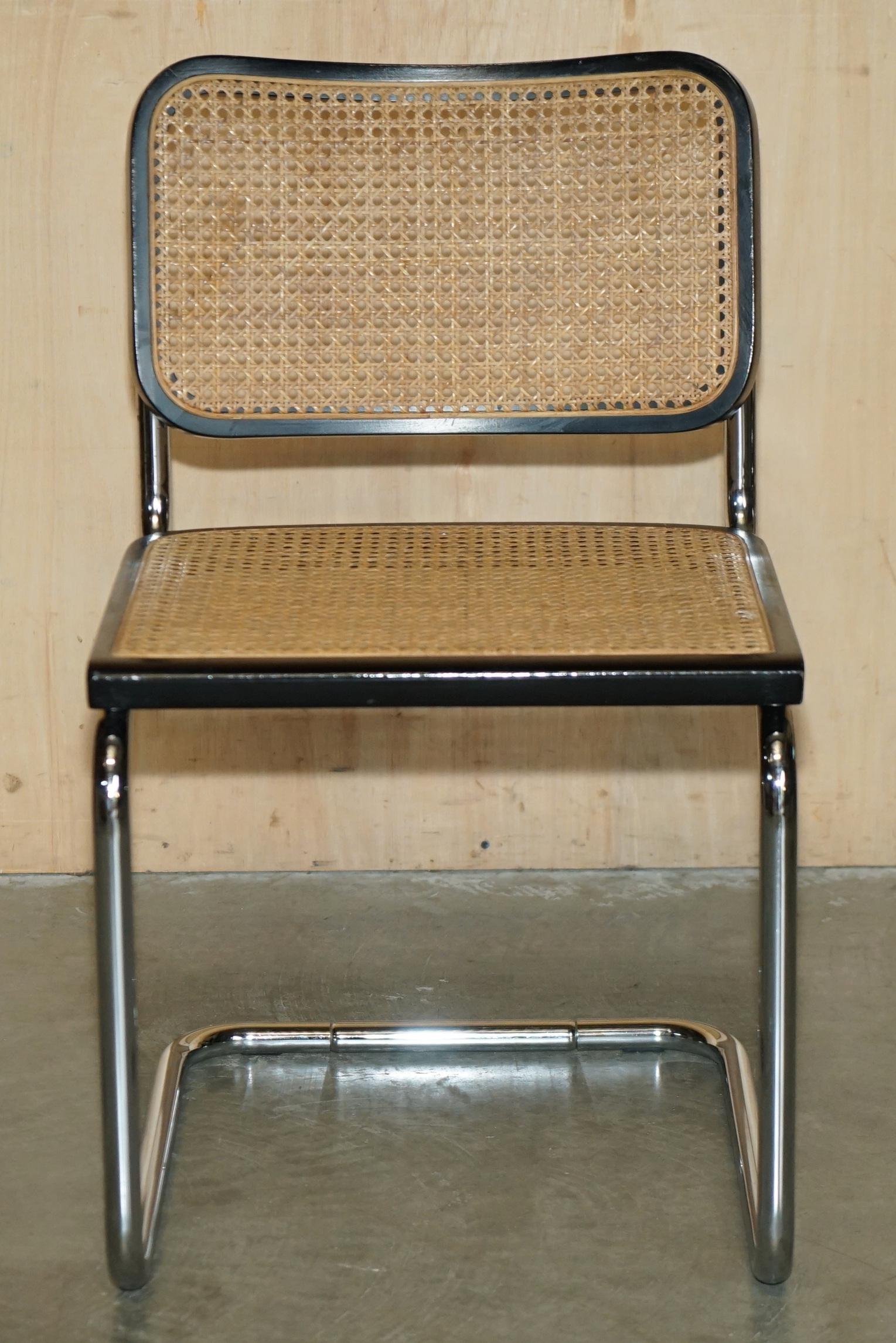 Pärchen VINTAGE 1987 MADE IN ITALY STAMPED MARCEL BREUER CESCA KNOLL B32 CHAIRs im Zustand „Gut“ im Angebot in West Sussex, Pulborough