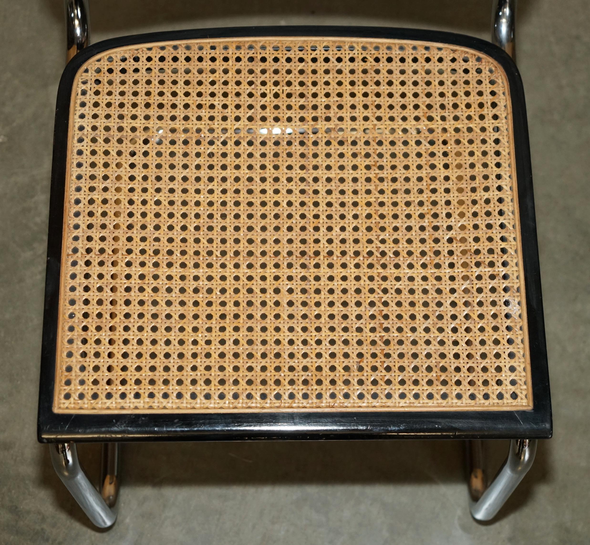 Pärchen VINTAGE 1987 MADE IN ITALY STAMPED MARCEL BREUER CESCA KNOLL B32 CHAIRs (Rattan) im Angebot