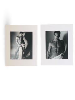 Pair of Vintage 1990s Male Physique B+W Orig Photos of Model / Actor