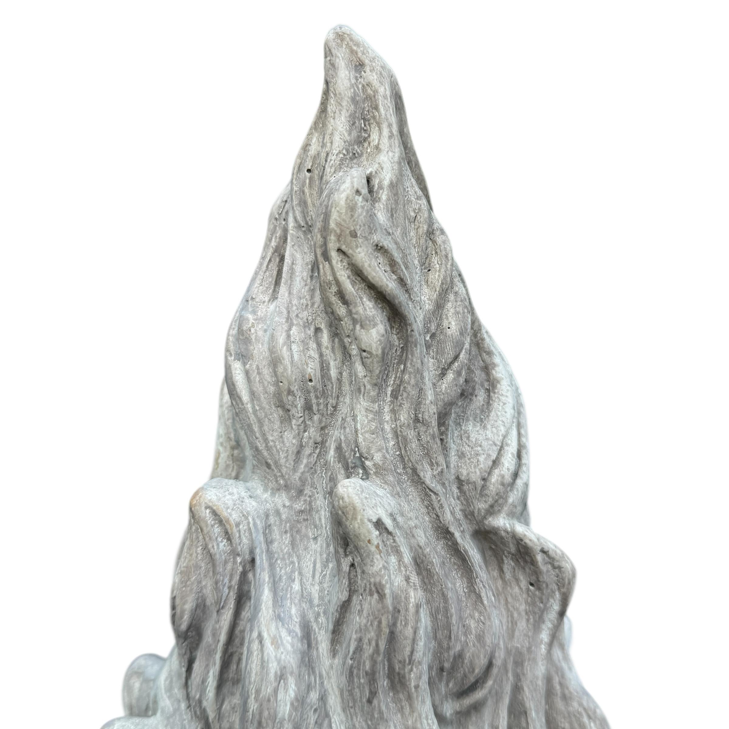 Pair of Vintage 20th Century Plaster Flame Finials For Sale 2