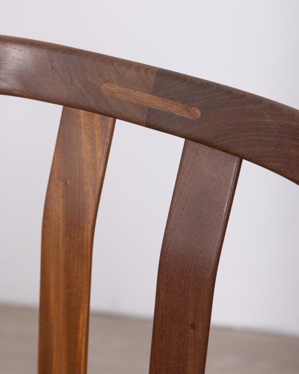 Paire de chaises vintage en bois de teck et cuir de design danois des annes 60'' en vente 5
