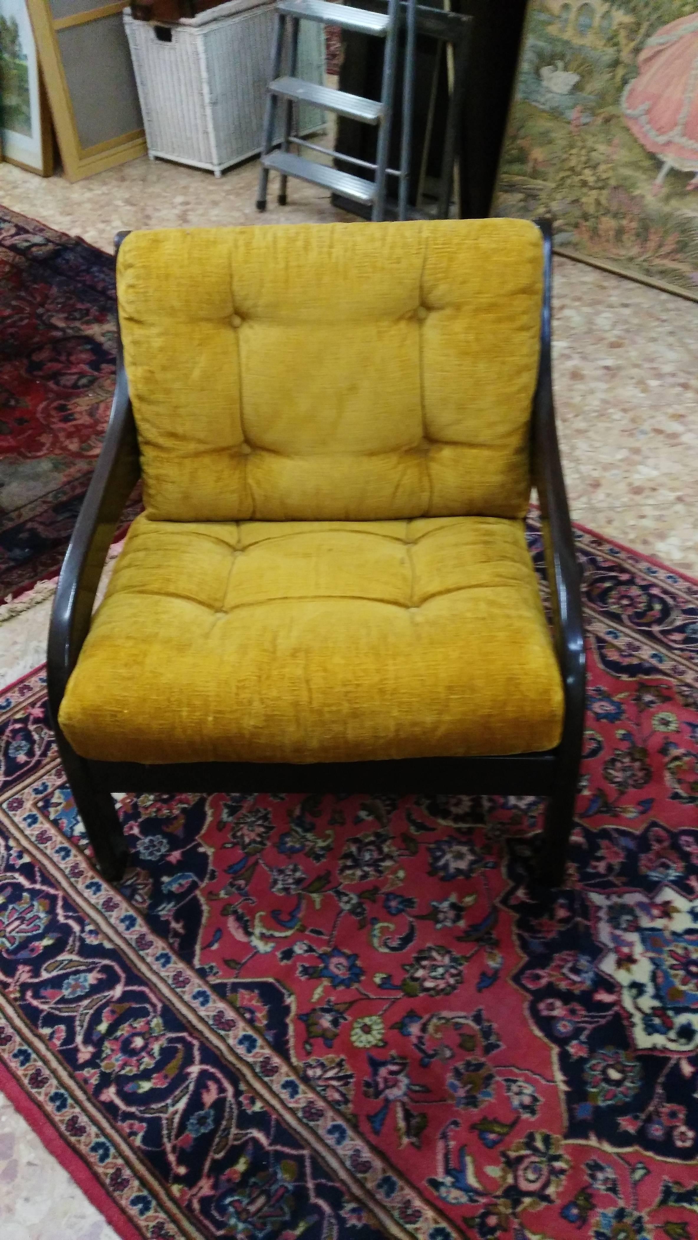 Italian Pair of Vintage midcentury Italy Armchairs For Sale