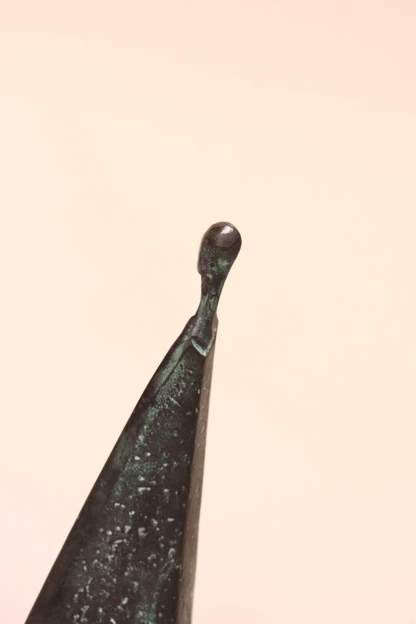 Coppia di sculture astratte femminili vintage in bronzo 9062 in vendita 2
