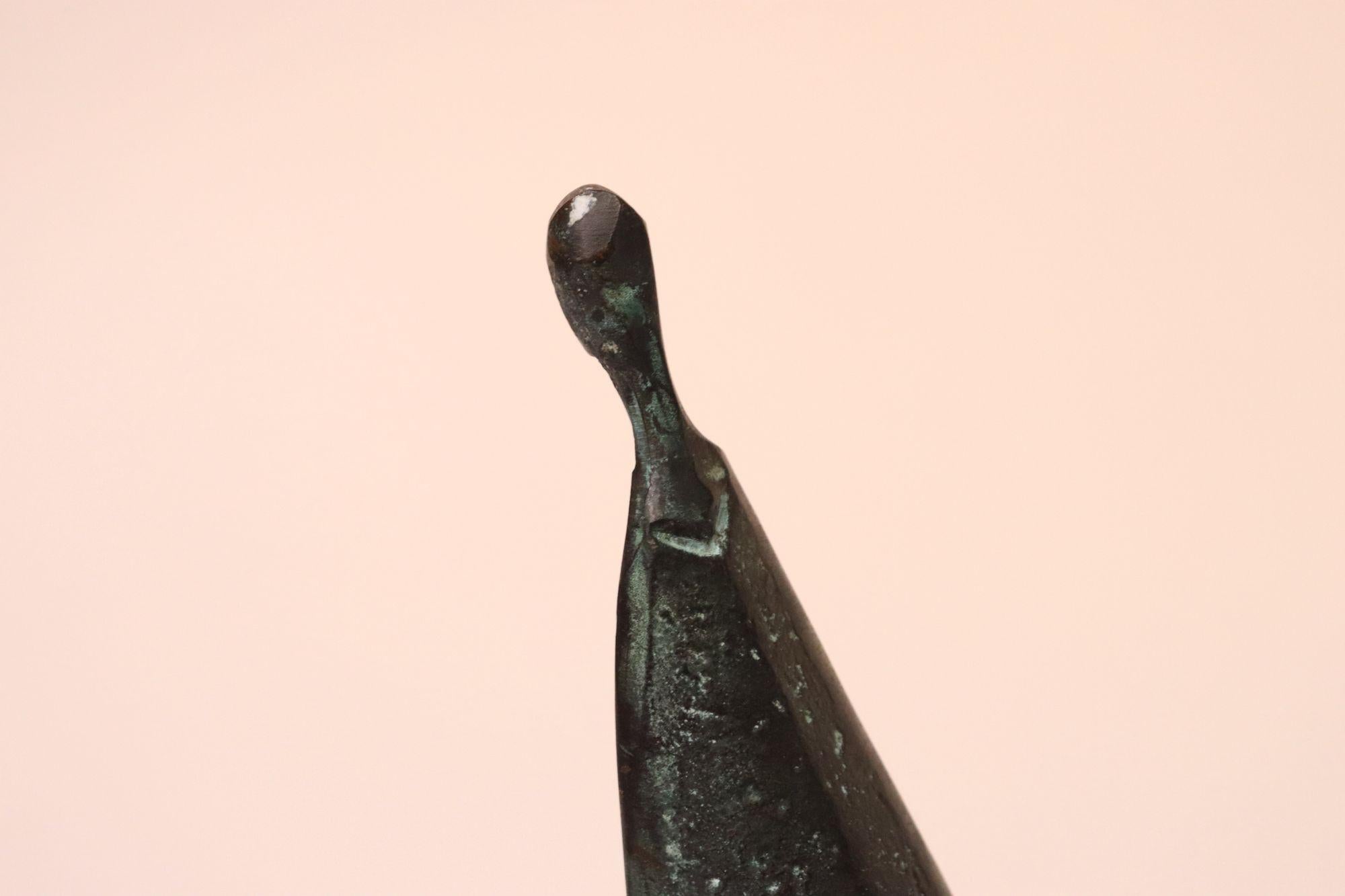 Coppia di sculture astratte femminili vintage in bronzo 9062 in vendita 3