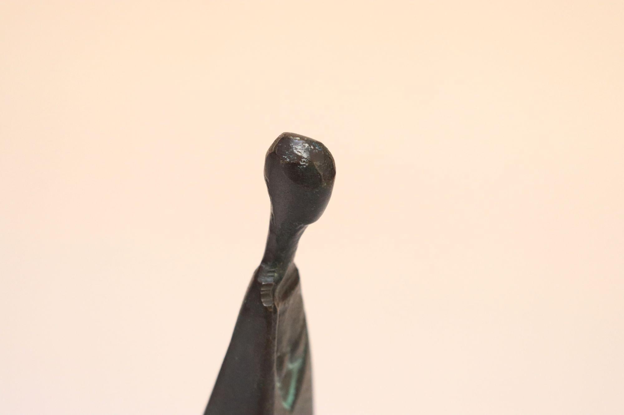 Coppia di sculture astratte femminili vintage in bronzo 9062 in vendita 6