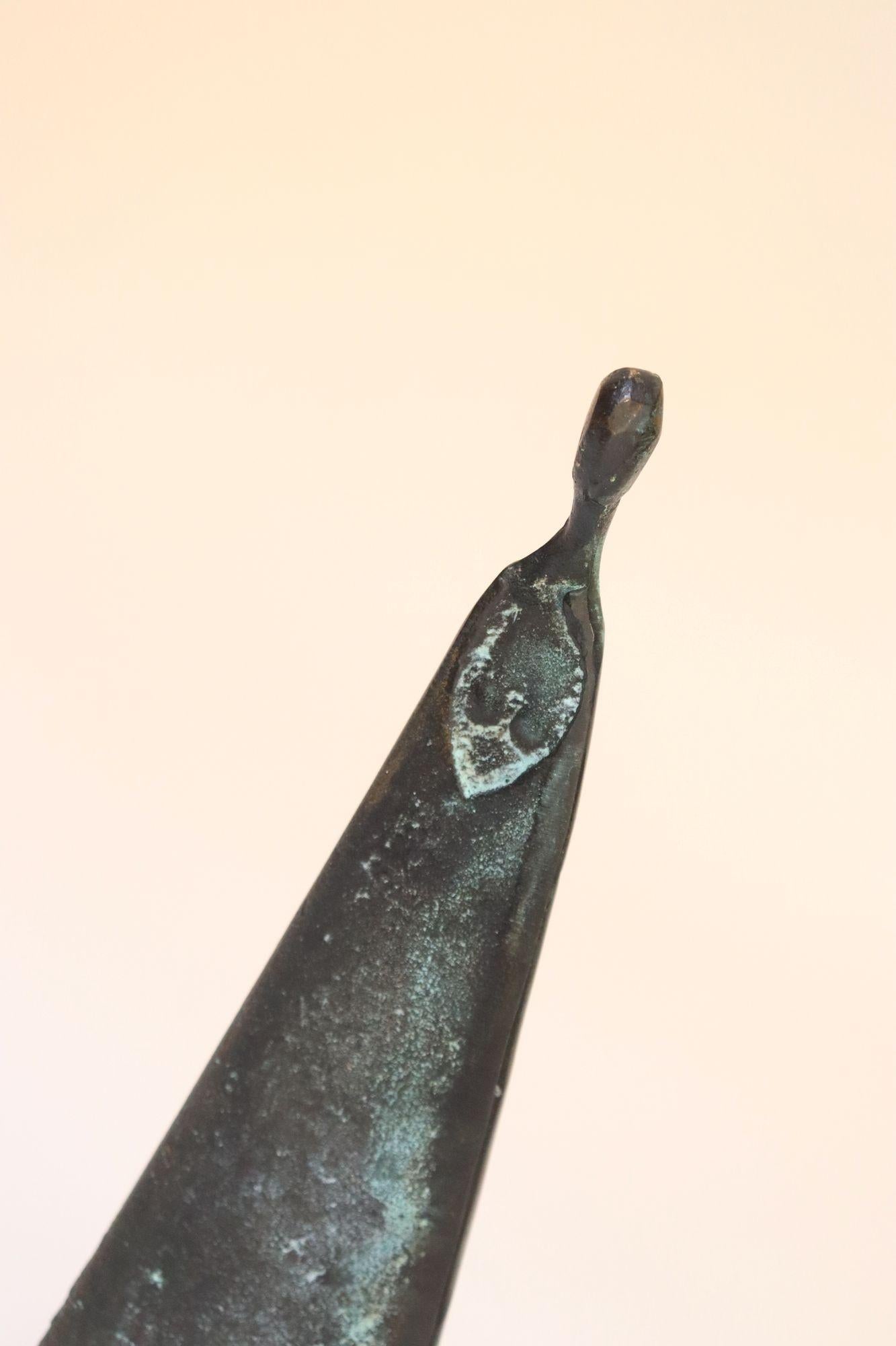 Coppia di sculture astratte femminili vintage in bronzo 9062 in vendita 1