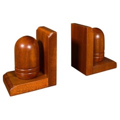 Pair Of Vintage Acorn Bookends, English, Decorative Book Rest, Mid Century, 1960