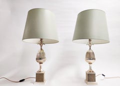 Pair of Vintage Acorn Table Lamps, 1970s