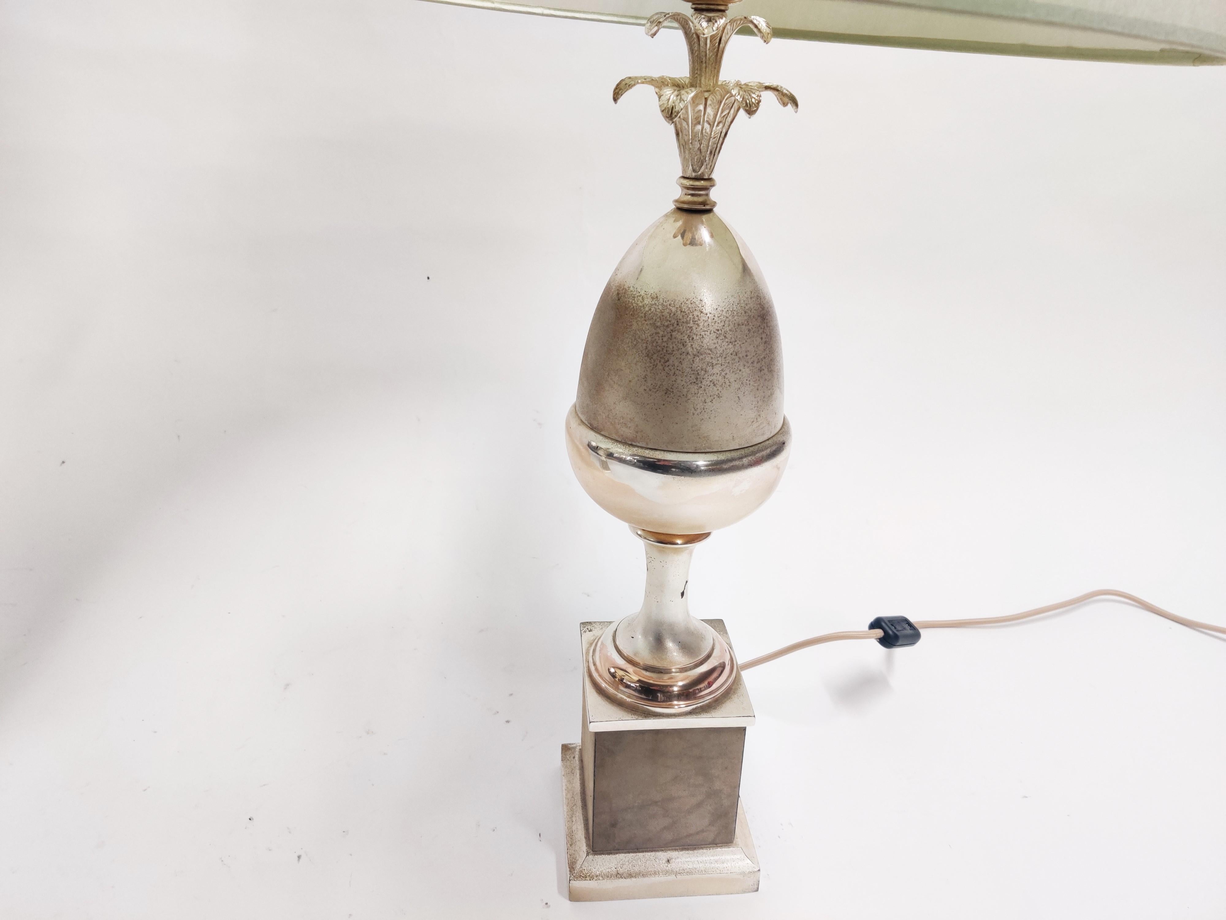 Metal Pair of Vintage Acorn Table Lamps, 1970s