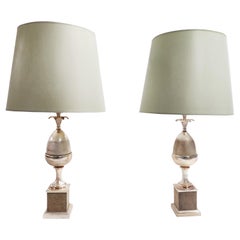 Pair of Vintage Acorn Table Lamps, 1970s