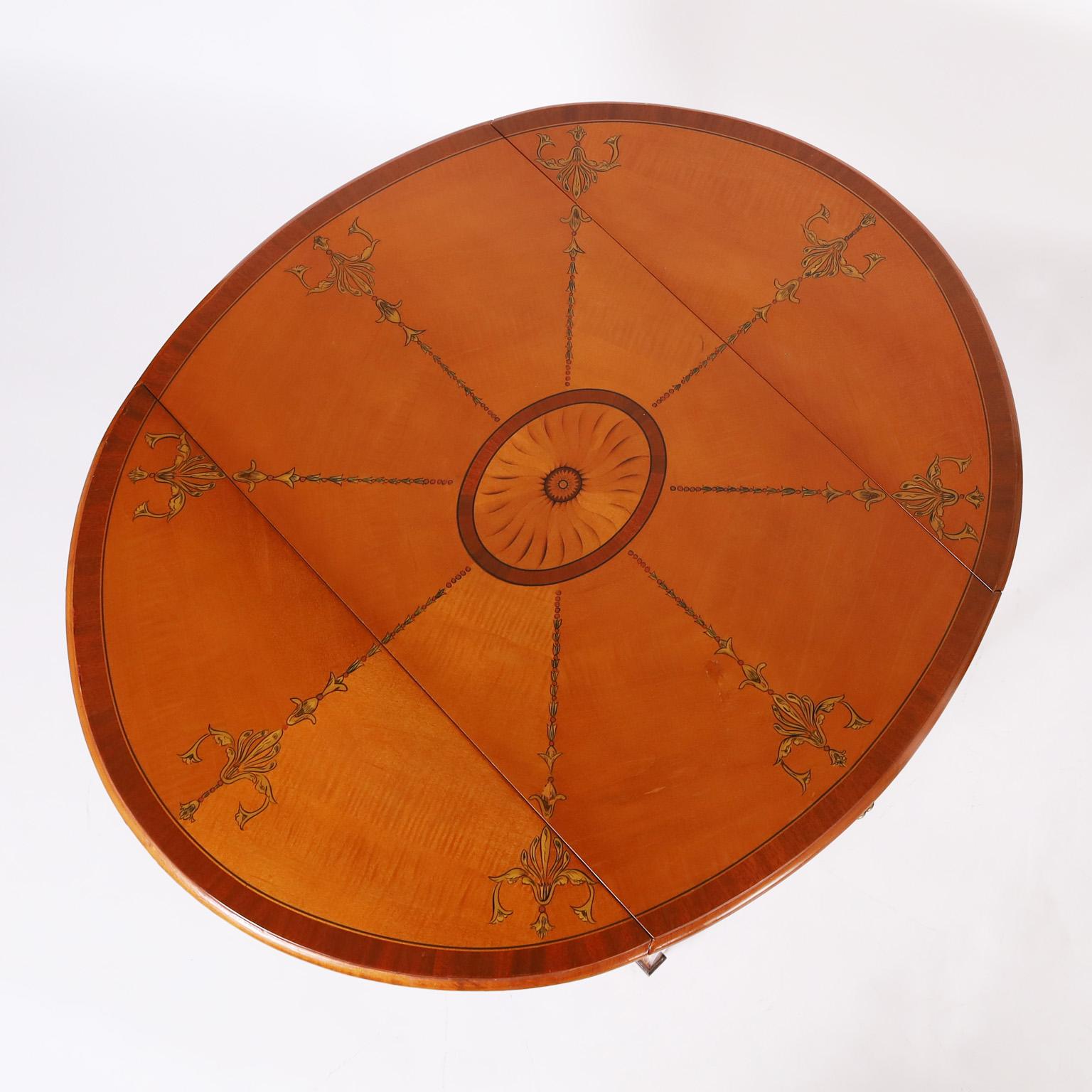 Pareja de Mesas o Soportes de Hoja Caída Estilo Adam Vintage siglo XX en venta