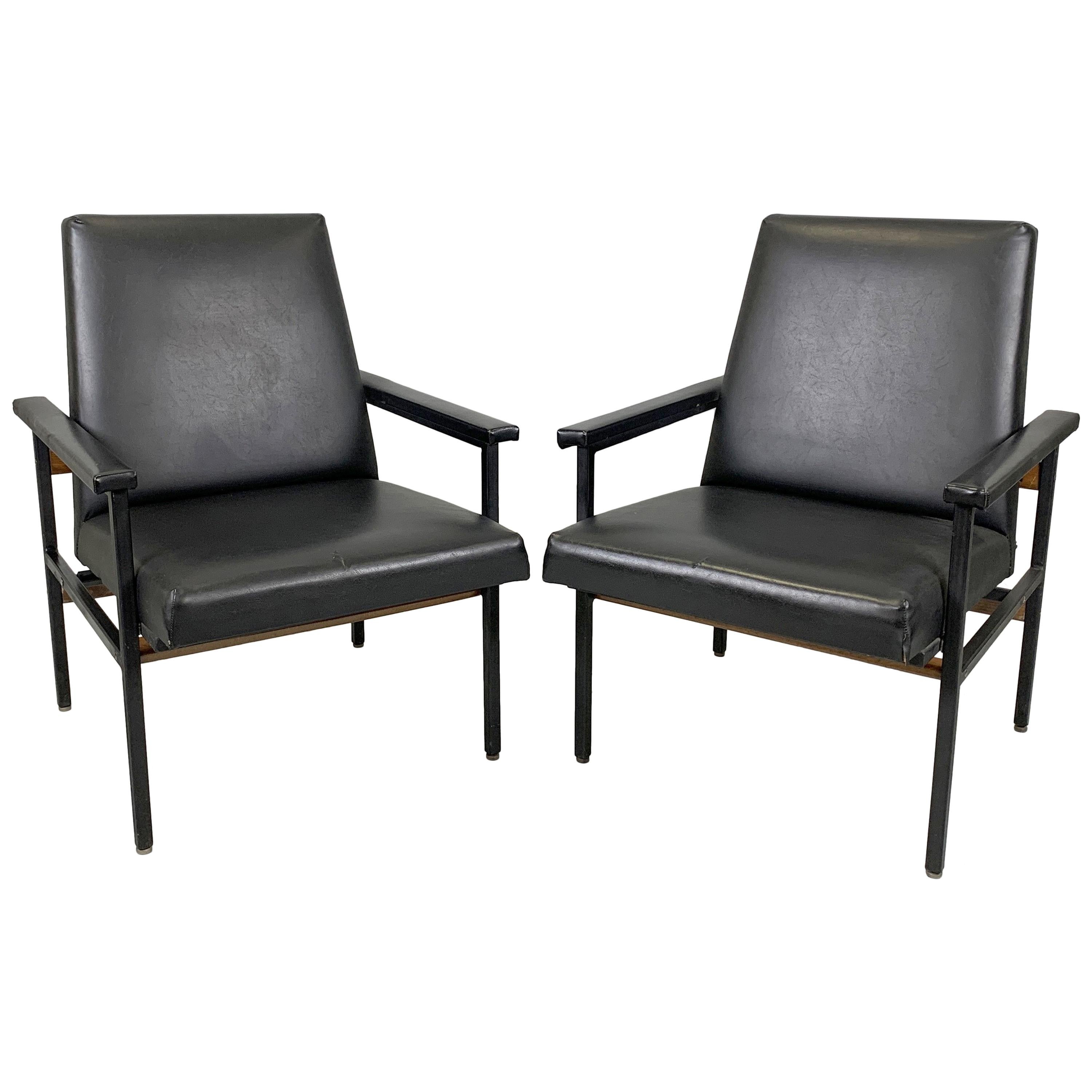 Pair of Vintage Adjustable Armchairs, Czechoslovakia, 1970s For Sale