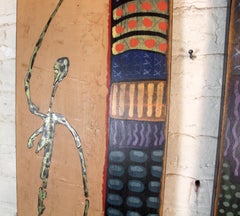 Pair of Vintage African Tribal-Style Wall Panels