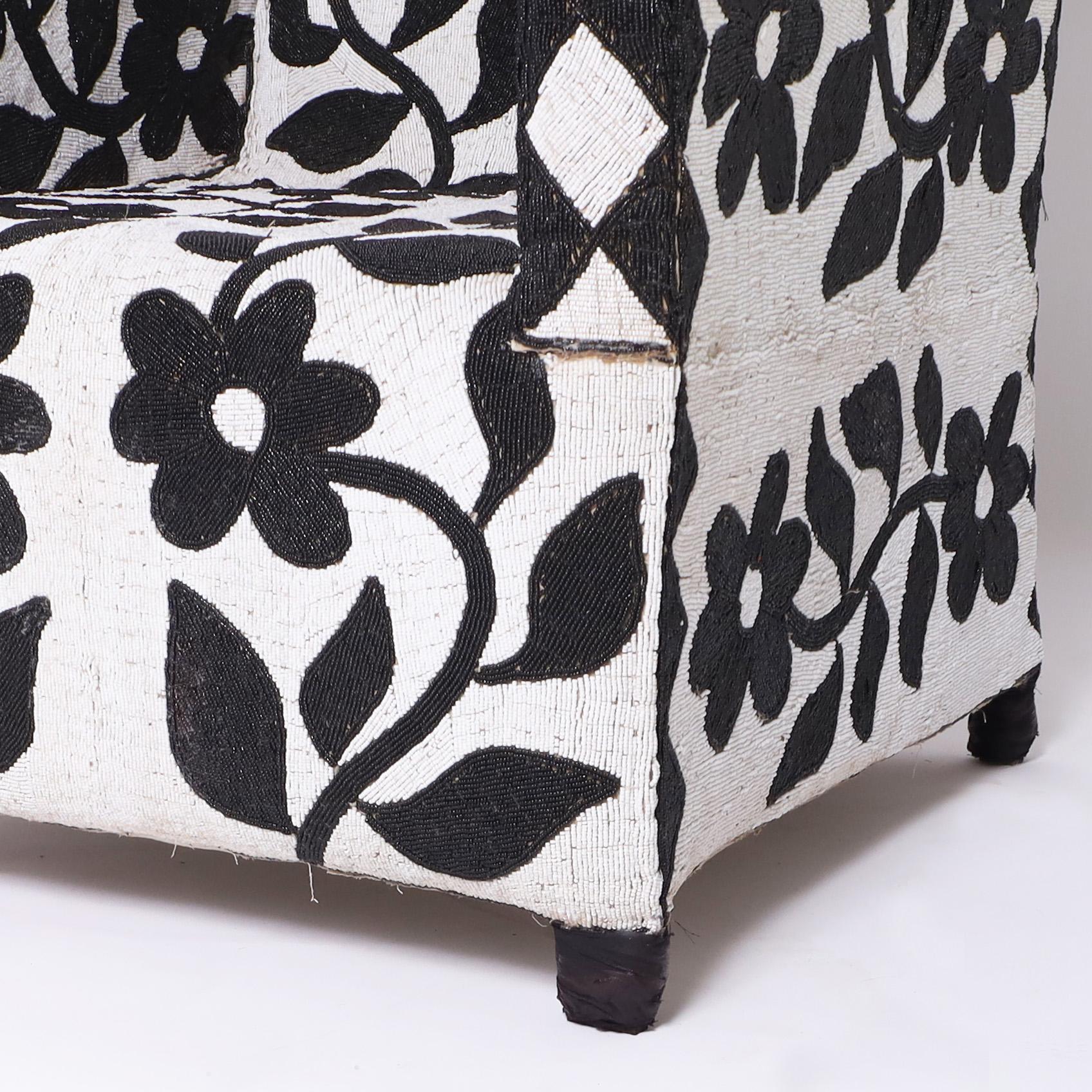 Pair of Vintage African Yoruba Beaded Armchairs 2