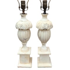Paar Vintage Alabaster-Lampen