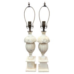 Pair of Vintage Alabaster lamps