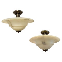 Coppia di lampade in alabastro vintage. Venduto singolarmente