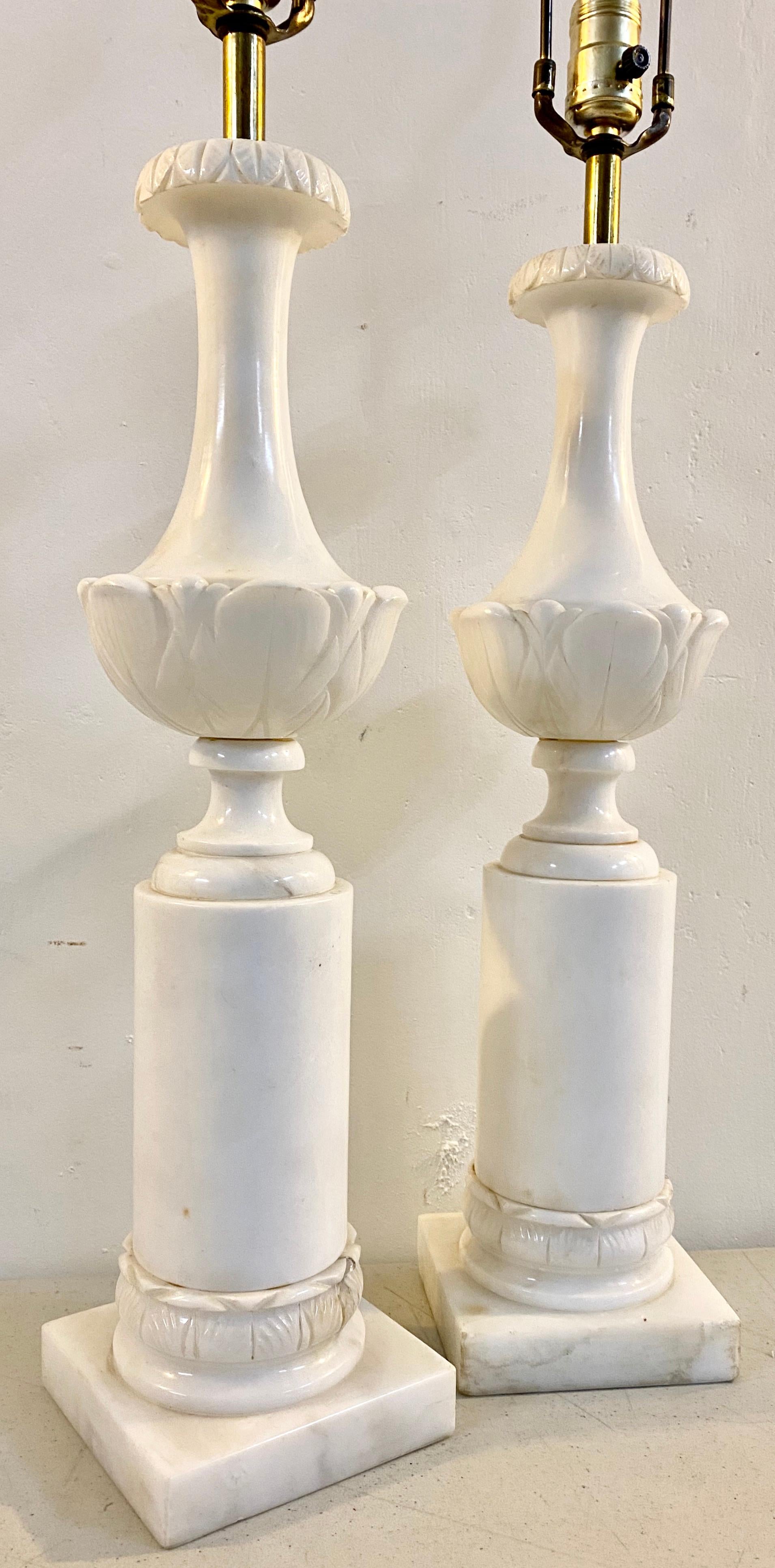 vintage alabaster lamps