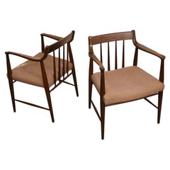Pair of Vintage American Walnut Armchairs by Heritage Henredon