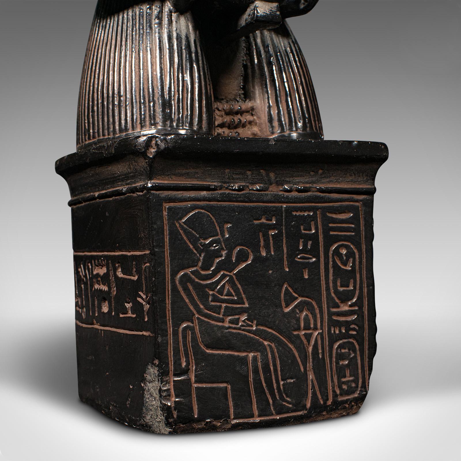 Paire de serre-livres vintage d'Amun statuaire, égyptien, décoratif, historique 2