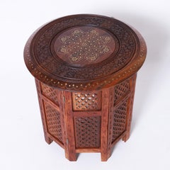 Pair of Vintage Anglo Indian Inlaid Stands