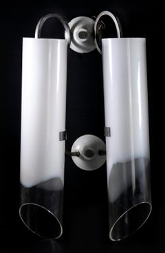 Pair of Vintage Applique Lights by Carlo Nason for Mazzega, Italy, 1970s