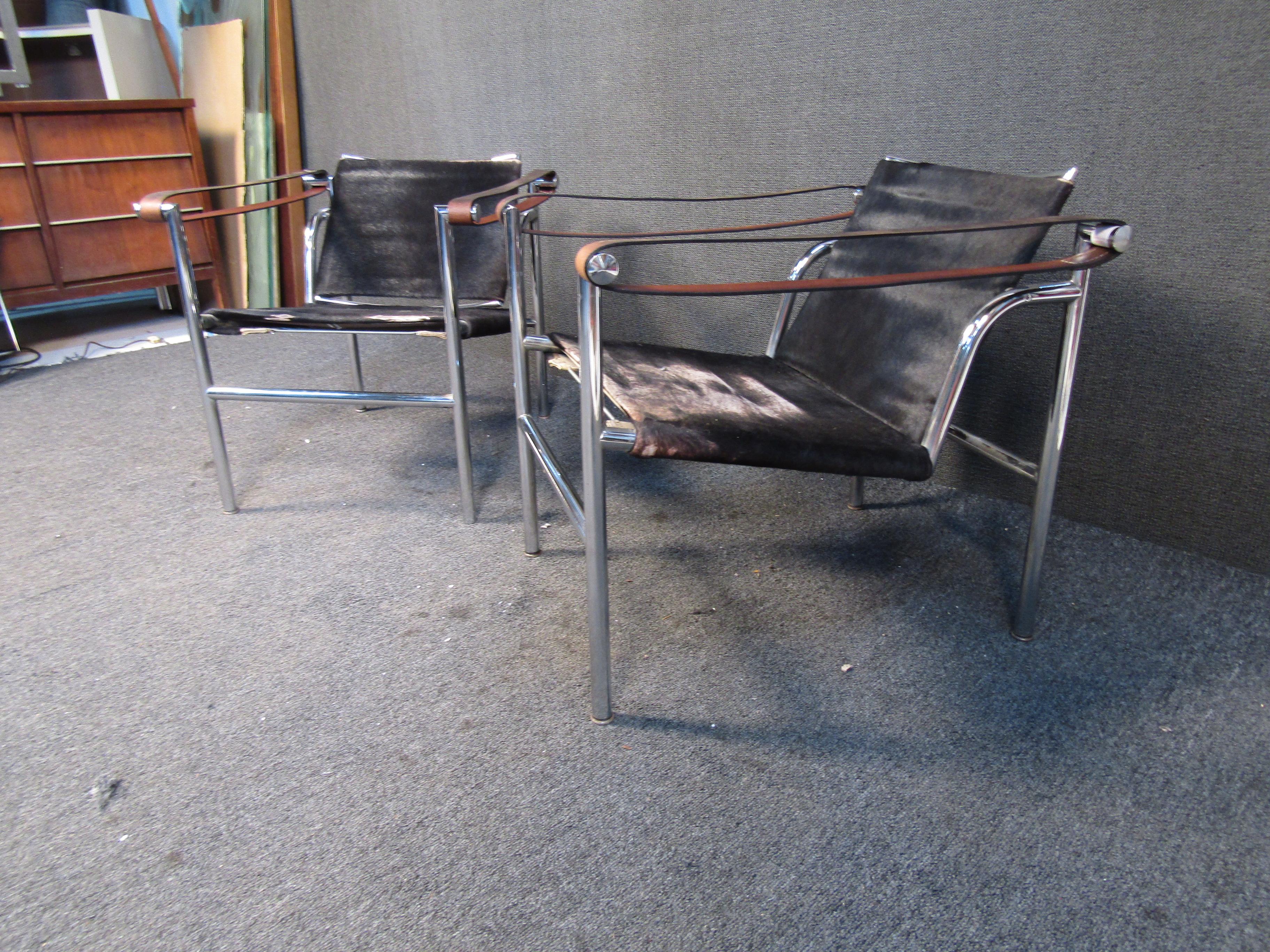 Mid-Century Modern Le Corbusier Armchairs by Cassina