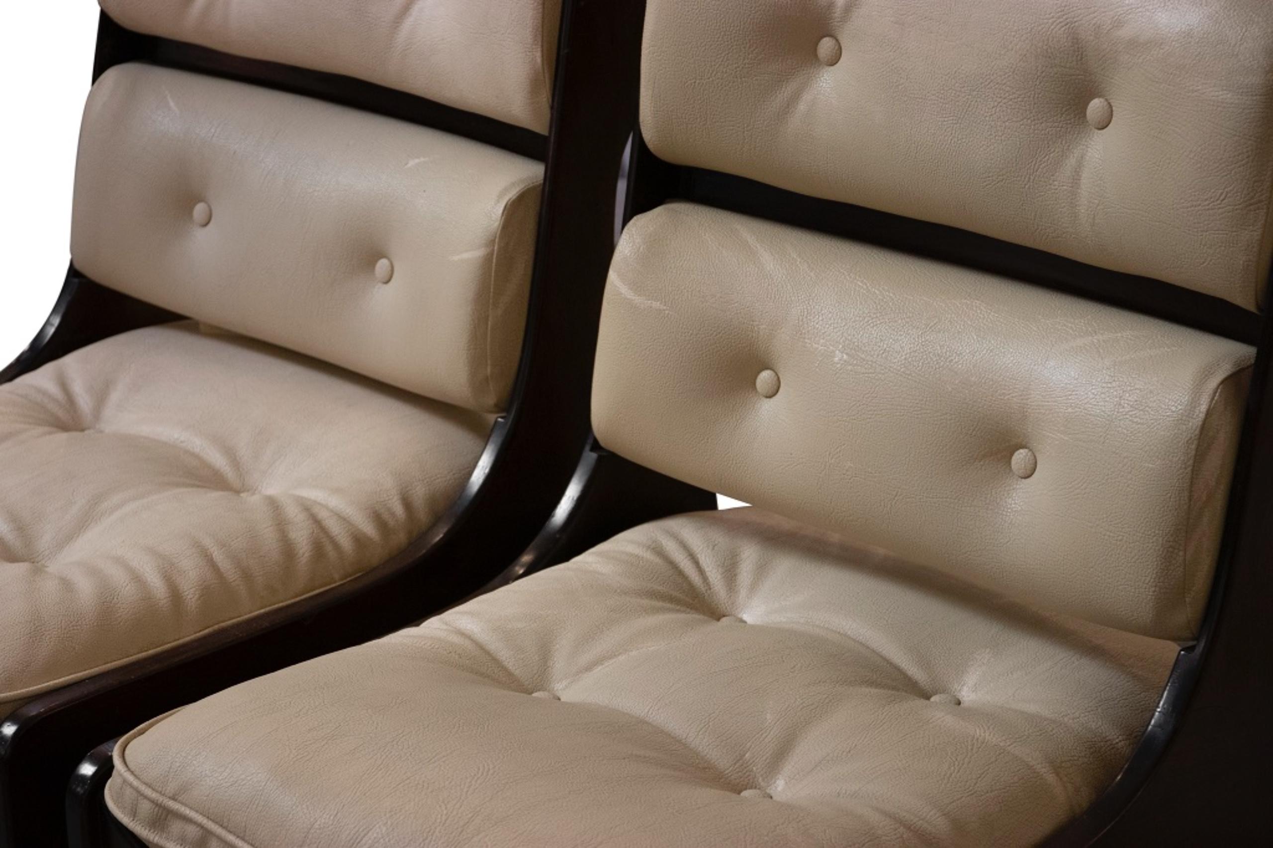 Pareja De Sillones Vintage Años 70 Producción Sormani en venta 1
