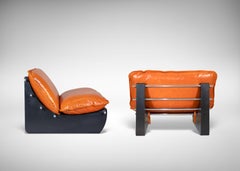 Pair of Vintage Armchairs by Giuseppe Munari, Italy 1970s