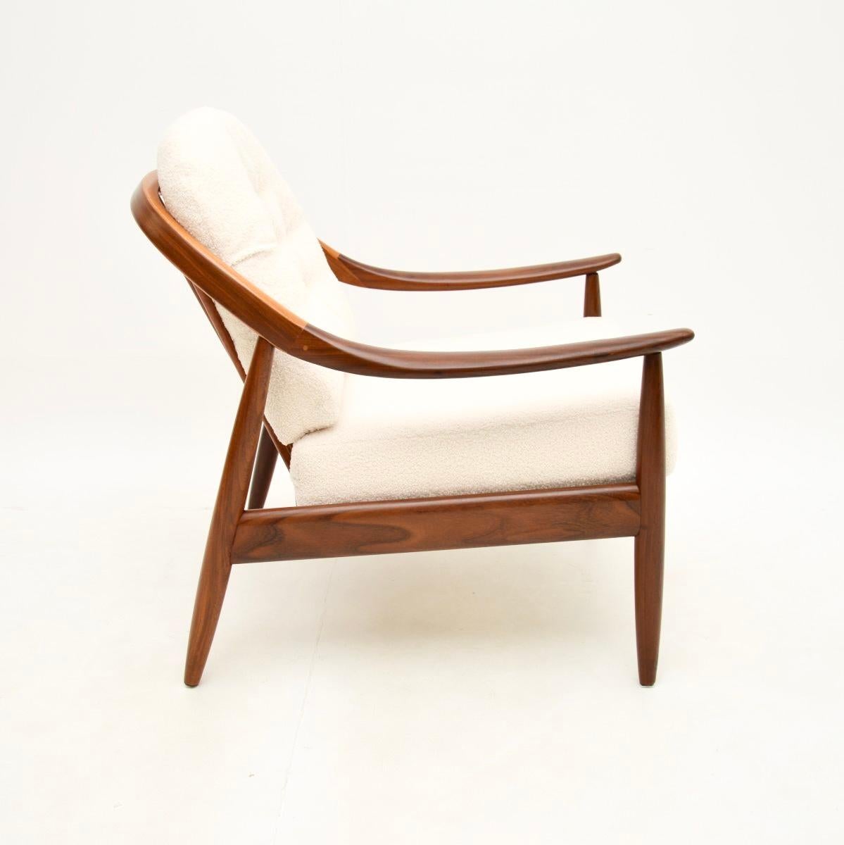 Bouclé Pair of Vintage Armchairs by Greaves and Thomas
