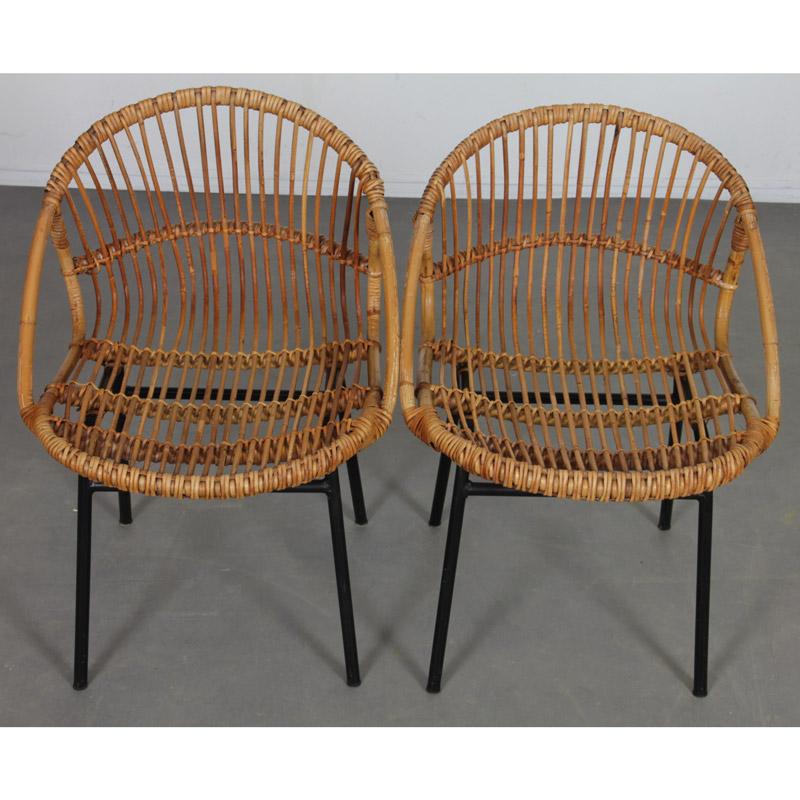 Tchèque Paire de fauteuils vintage par Jan Kalous pour Uluv, 1960 en vente