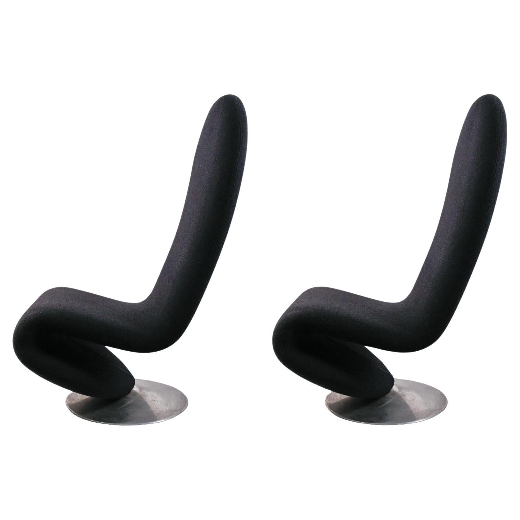 Paar Vintage-Sessel von Verner Panton für Frits Hansen für Frits Hansen, 20. Jahrhundert. im Angebot