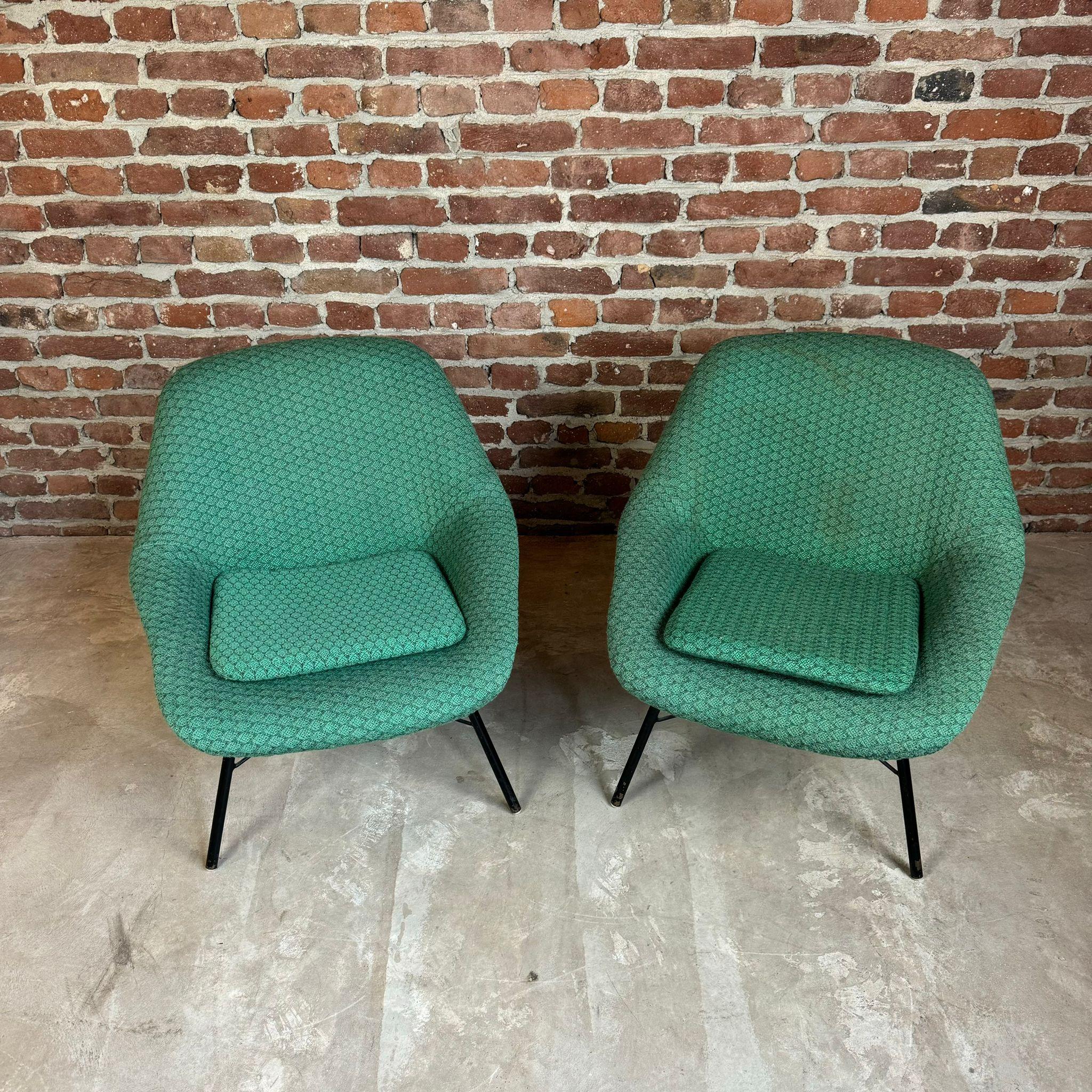 Paire de fauteuils vintage État moyen - En vente à Torino, IT