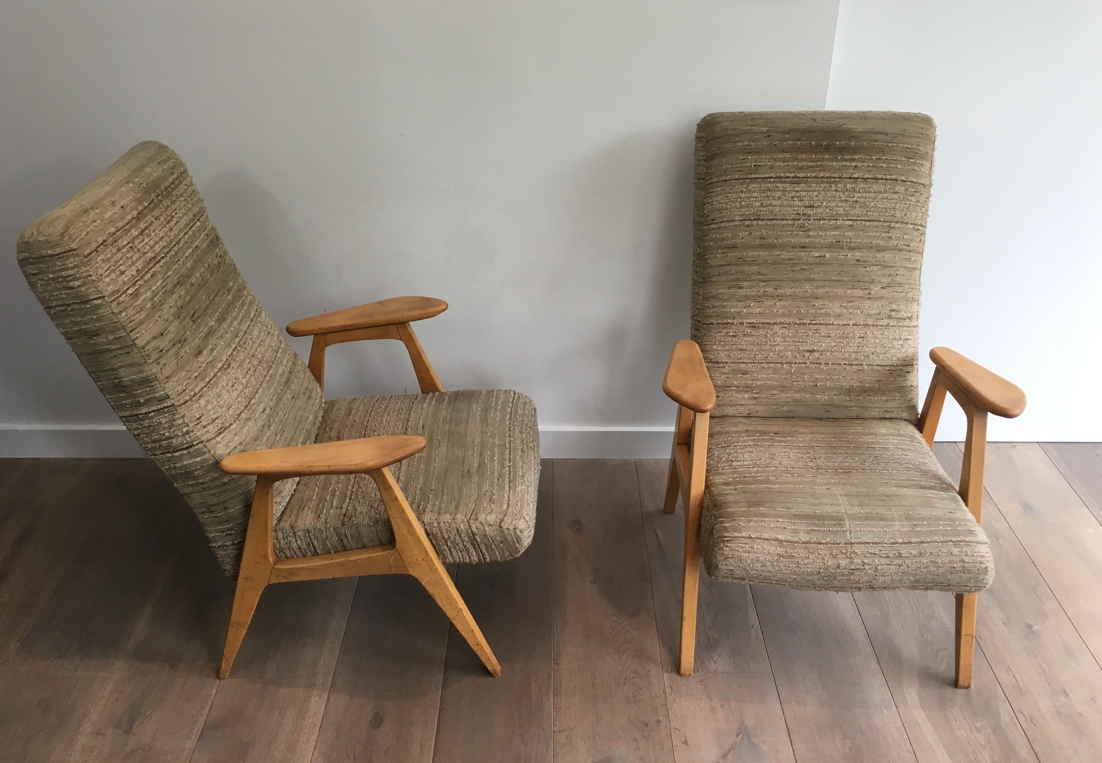 Paar Vintage-Sessel, französisch, um 1970 im Angebot 6