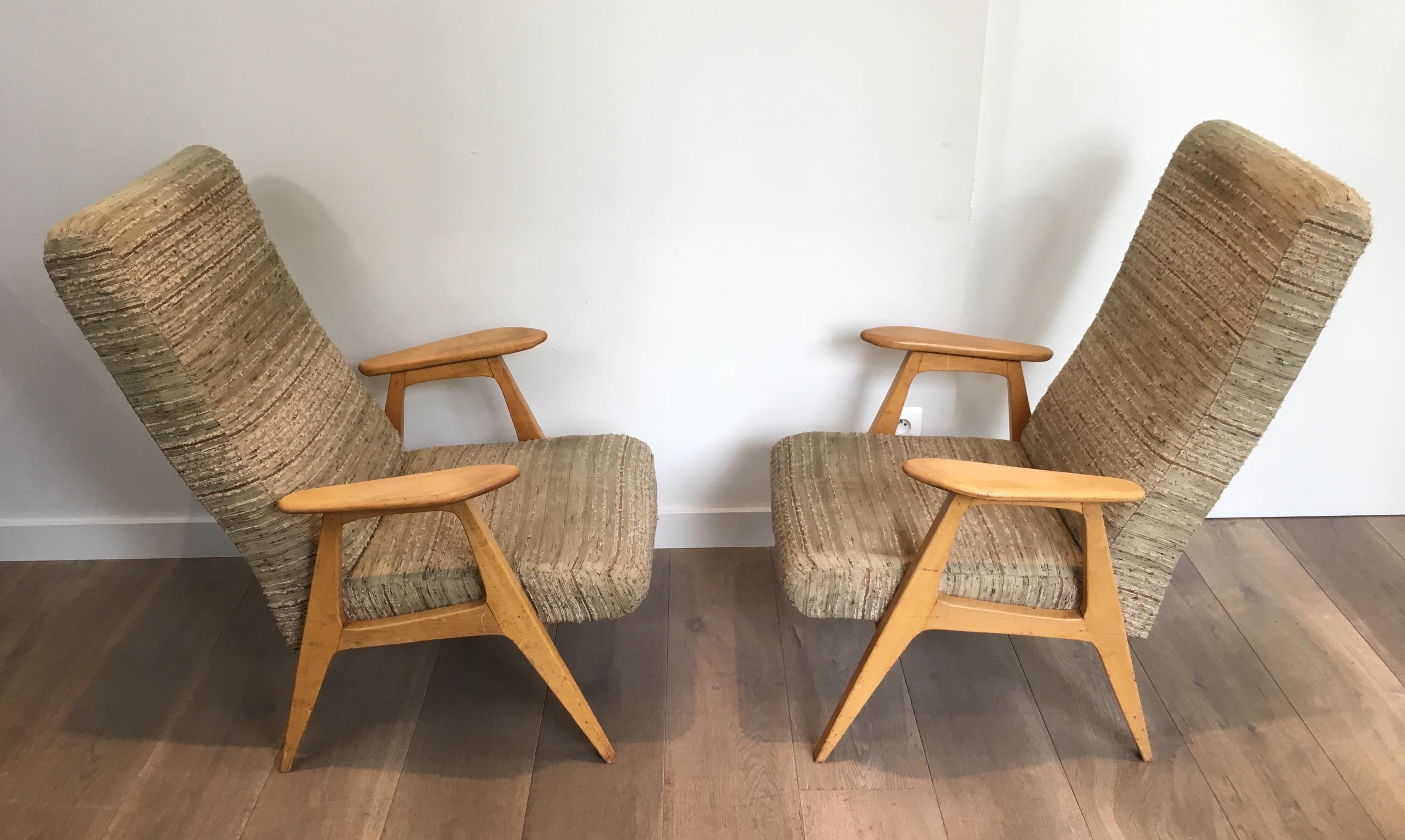 Paar Vintage-Sessel, französisch, um 1970 im Angebot 13