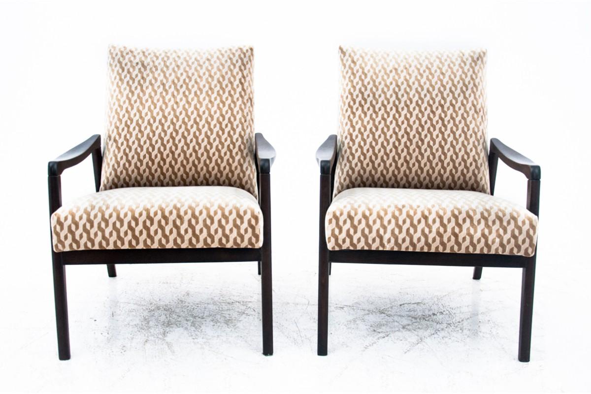 Polish Pair of vintage armchairs, Poland, 1960s. For Sale