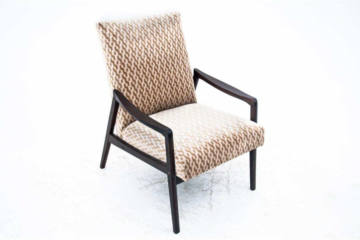 Cotton Pair of vintage armchairs, Poland, 1960s. For Sale