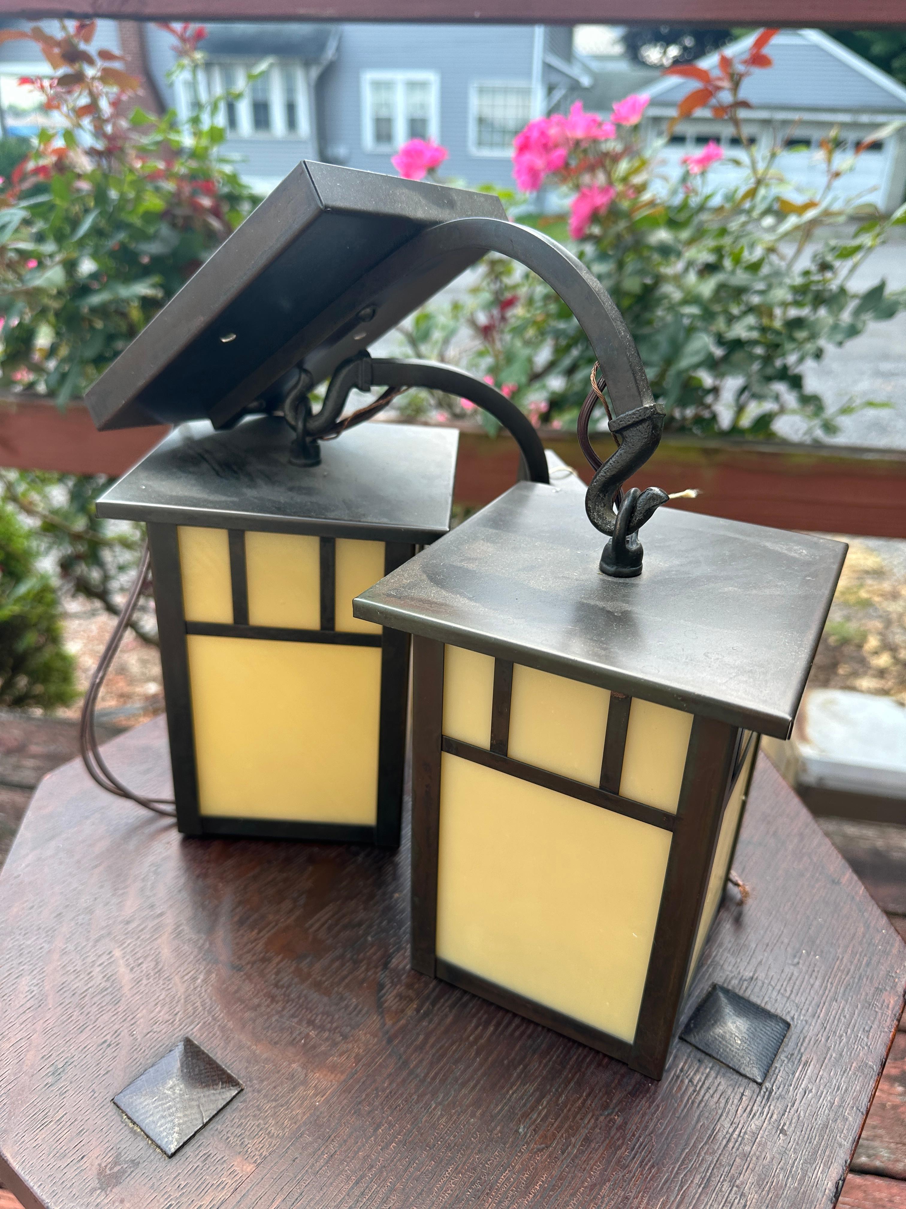 Pareja de lámparas vintage Arroyo Craftsman - W4286 mediados del siglo XX en venta