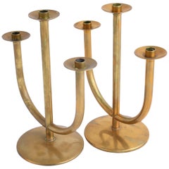 Pair of Vintage Art Deco Candelabras by Harald Buchrucker