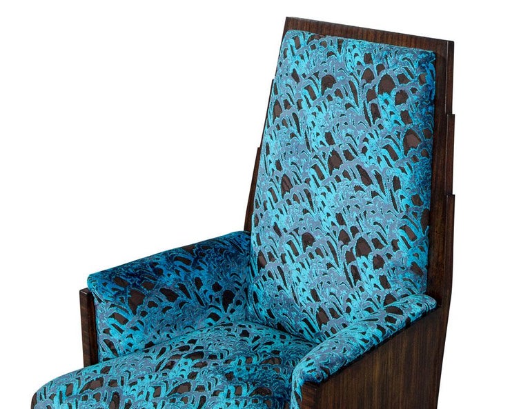 Pair of Vintage Art Deco Makassar Ebony Parlor Armchairs ...