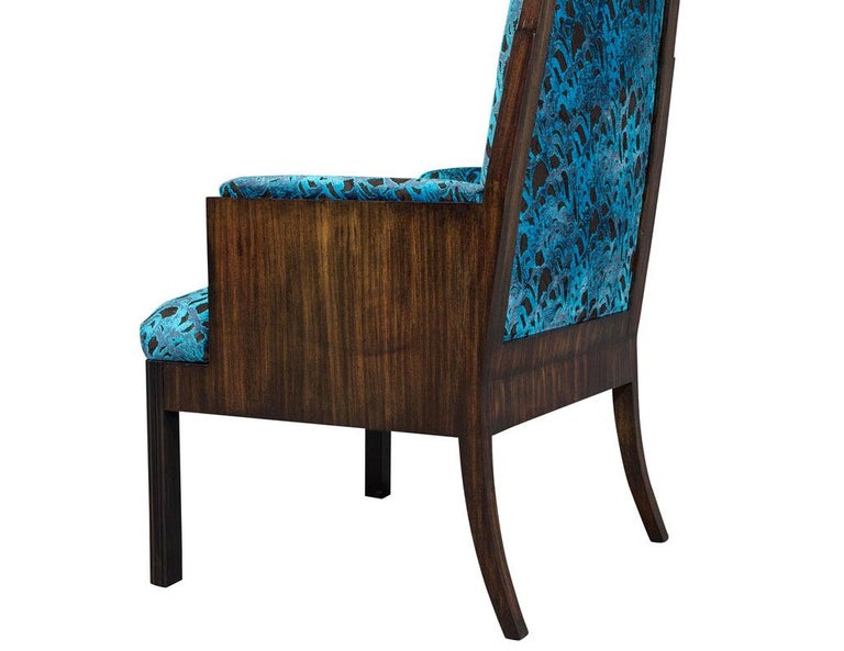 Pair of Vintage Art Deco Makassar Ebony Parlor Armchairs ...