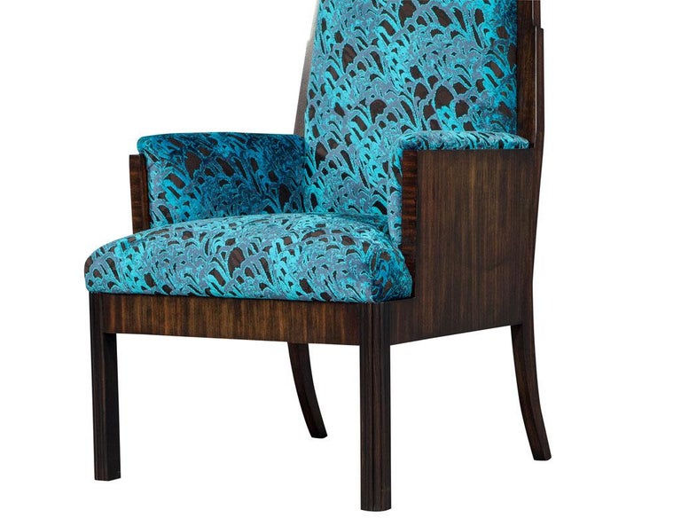 Pair of Vintage Art Deco Makassar Ebony Parlor Armchairs ...