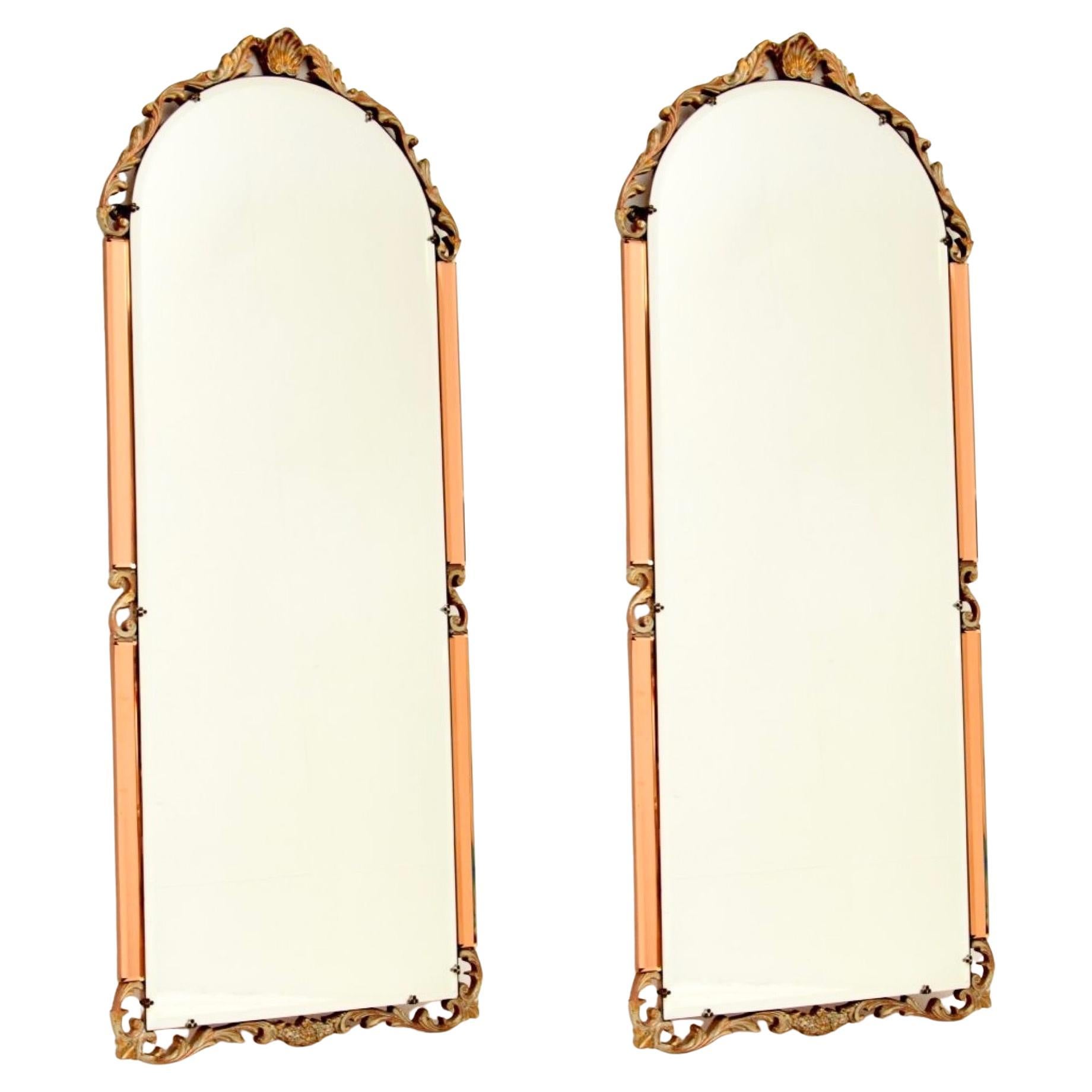 Coppia di specchi decorativi d'epoca Art Decor