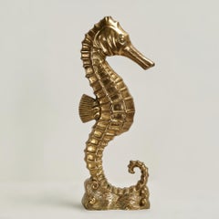 Pair of Vintage Art Deco Style Seahorse Sculptures or Figures